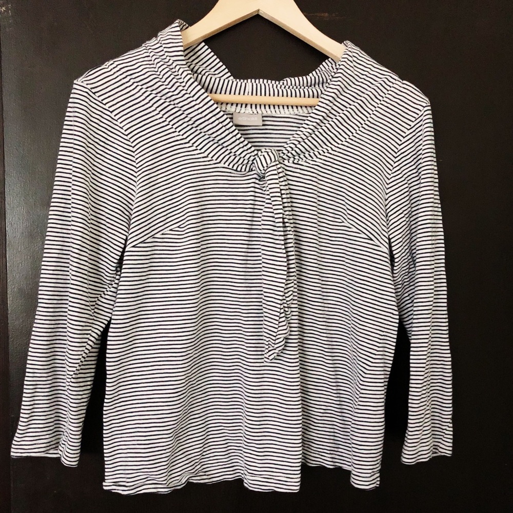 EShakti B/W striped sailor blouse